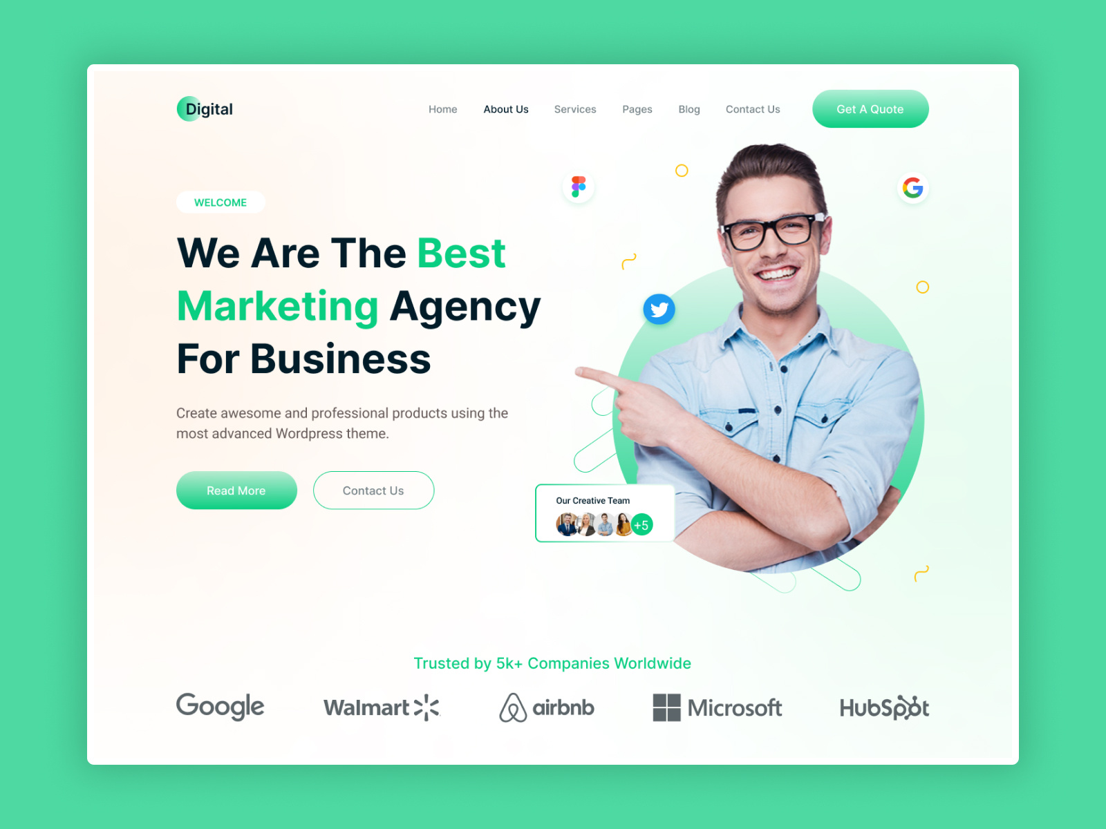 Digital Business Agency Website Design by Md Salah Uddin on Dribbble