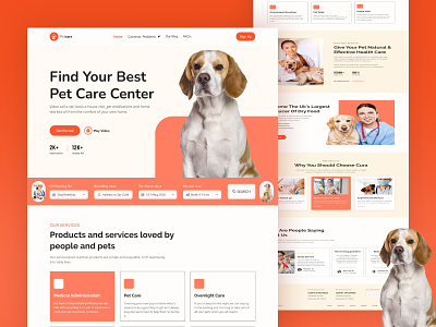 Pet Care Online Shop Website Design