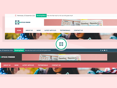 WebStockFinder – Header Template 5