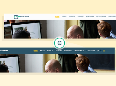 WebStockFinder – Header Template 8 branding design header header design web website