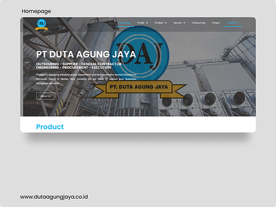 Drible PT duta Agung Jaya branding factory logo uidesign uiuxdesign webdesign webdevelopment website builder website design websites