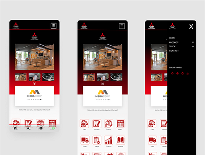 Ui design (mobile view) Dealer logo mitsubishi ui design uxdesign web design website builder