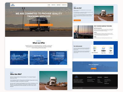 Trucking Website design trucking website ui ux web web design web site project