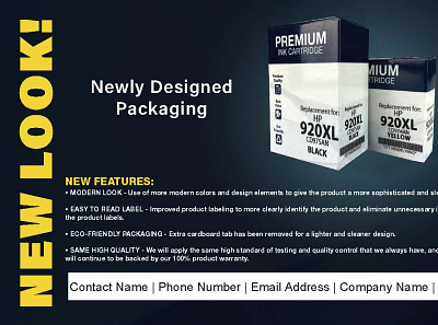 Inkjet Announcement Flyer branding marketing design promotional design redesign