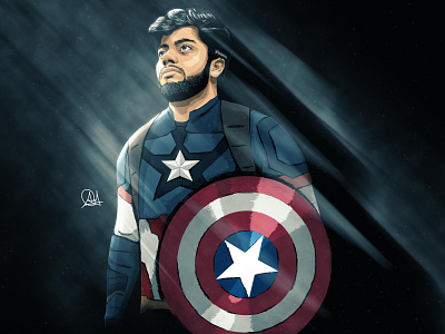 Captain America adobe branding captain america captainamerica corel painter design graphic design illustration logo marvel marvel comics photomanipulation photoshop poster