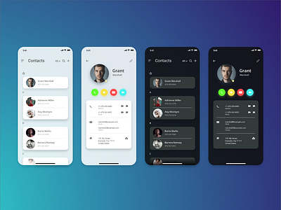 Simple Contact app ui by Abhash Malviya on Dribbble