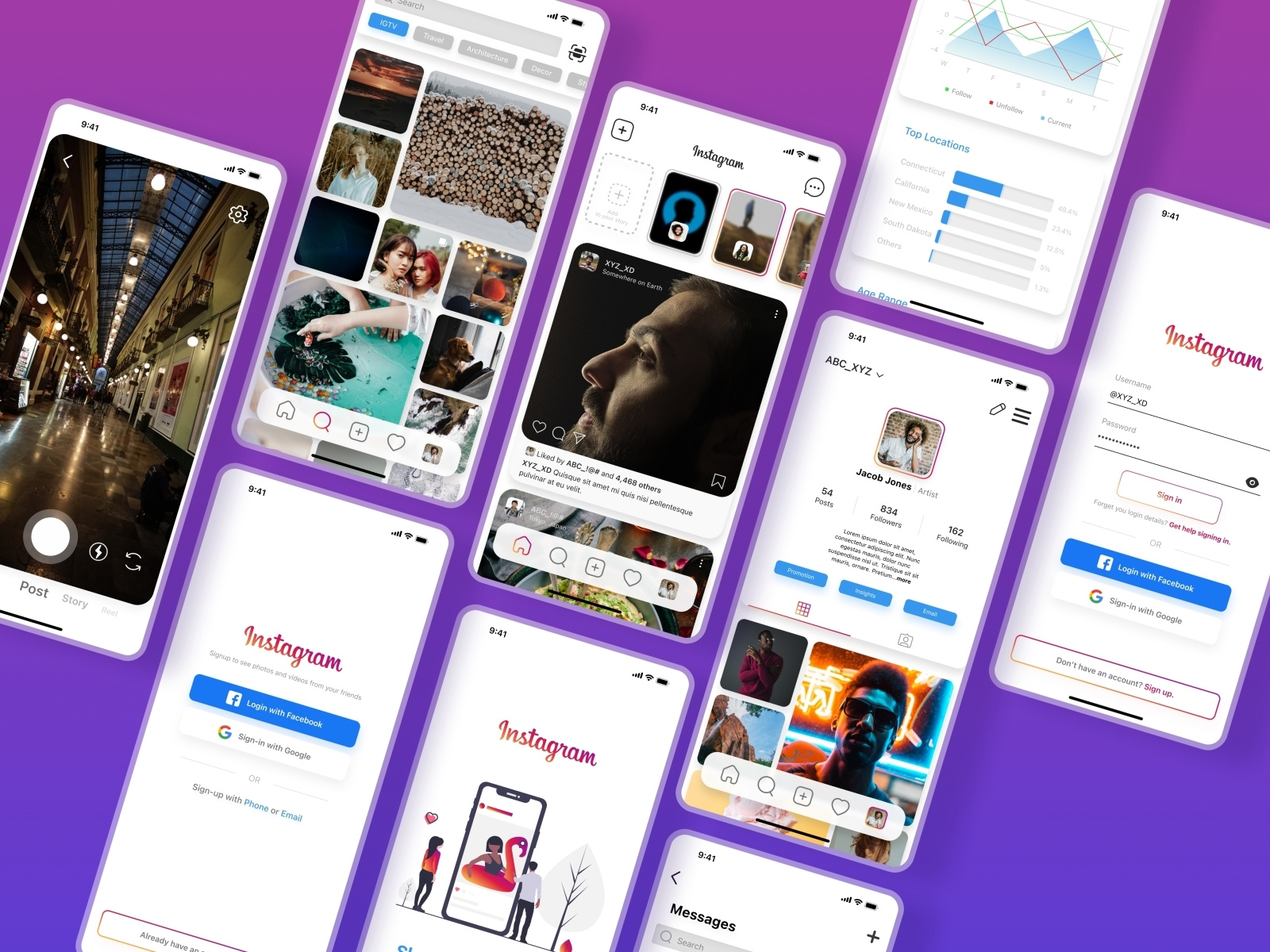 Instagram Redesign - Part 2 by Abhash Malviya on Dribbble