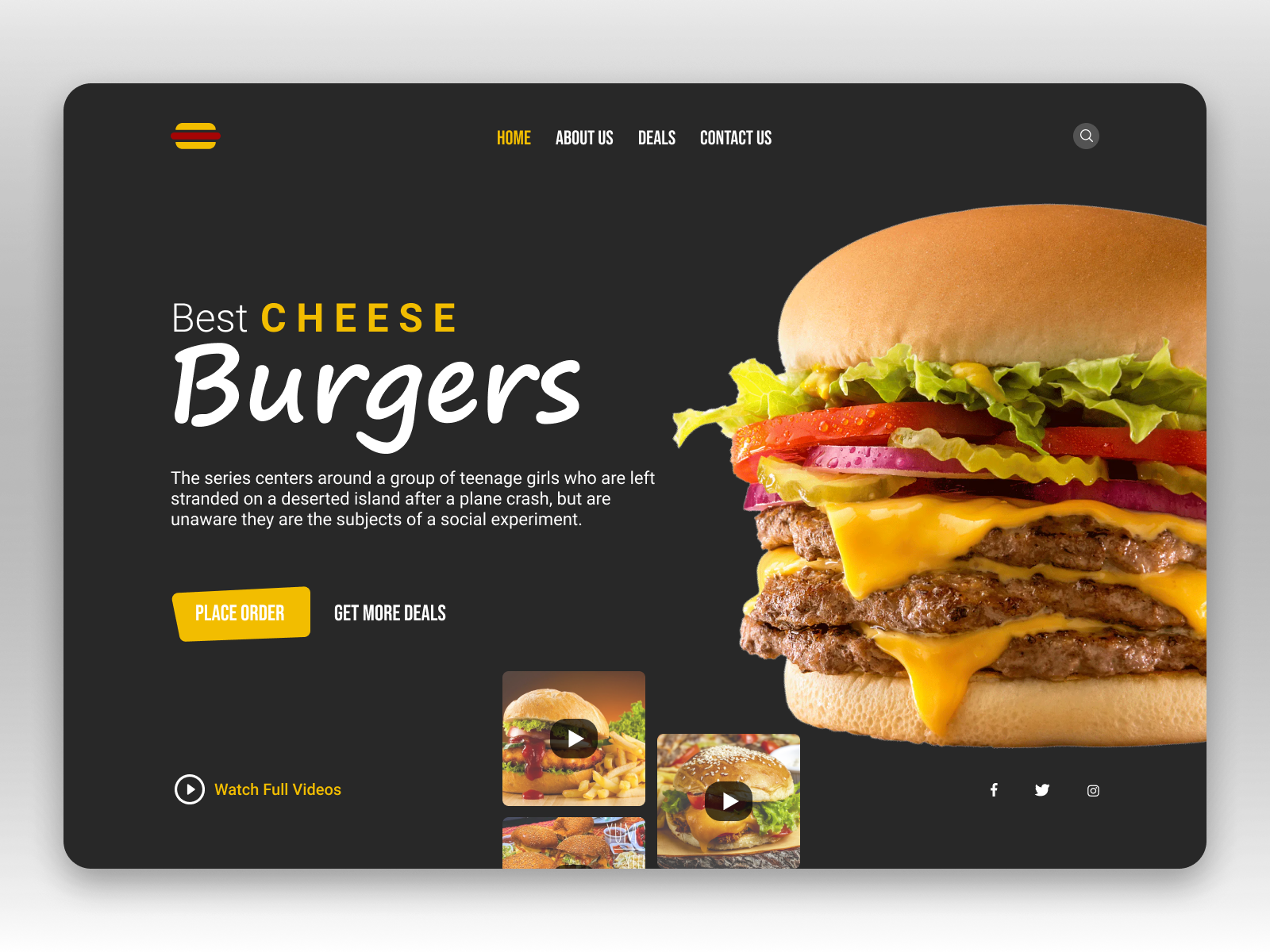 Fast Food Landing Page by Usama Zia on Dribbble