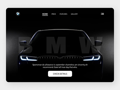 CAR landing page art bmw brand design branding car car landing page design designs fashion fashion brand fashion illustration figma graphic design illustration landing page design minimal trendy design ui ux website