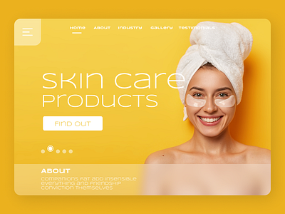 Skin care landing Page branding design fantasy fashion fashion illustration female character graphic design landing page design model product page productdesign products skin skincare trendy design typography ui ux website concept website design