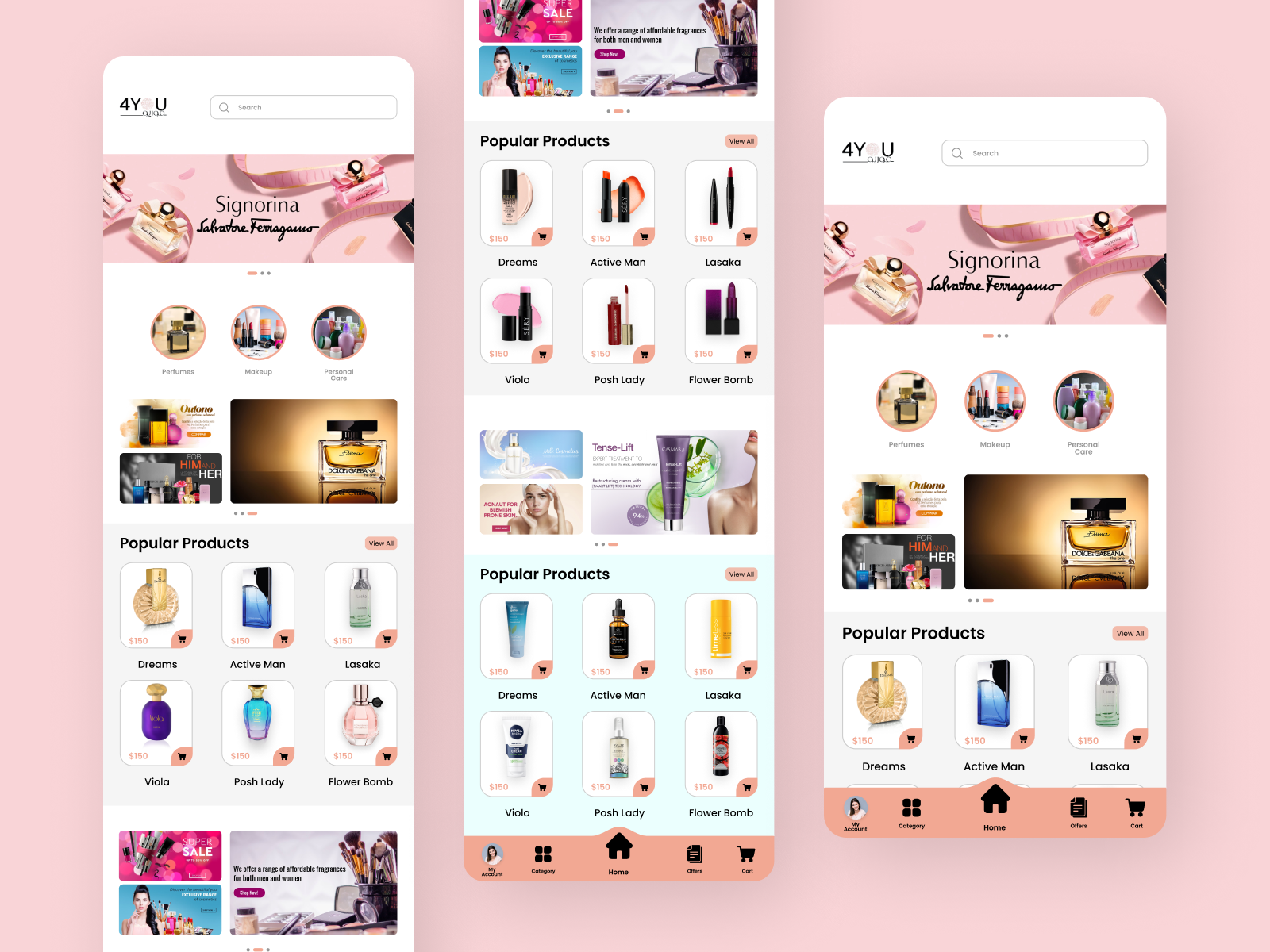 Cosmetics Application by Usama Zia on Dribbble