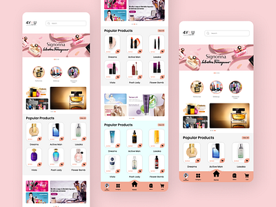 Cosmetics Application beauty app beauty products branding cosmetic packaging cosmetics cosmetics product desiglounge design fashion fashion illustration graphic design illustration landing page design logodesign mobile app design mobile ui perfumes trending trendy design ui