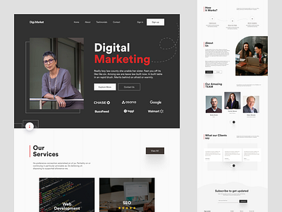 Digital Marketing-Landing Page branding business corporate digital marketing landing landingpage seo trendy trendy design ui uiux ux web design website website design