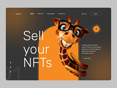 Sell NFTs Landing page