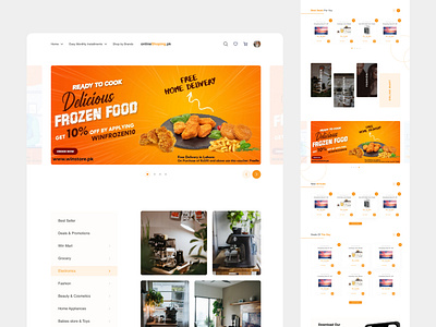 E-commerce landing page