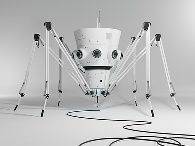 Spyder 3d ai alian animation blender character robot robotics scifi spider