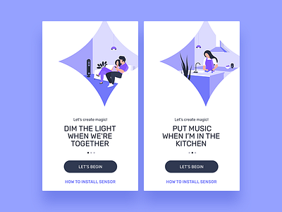 Roomme animation app branding character design flat illustration ui ux vector