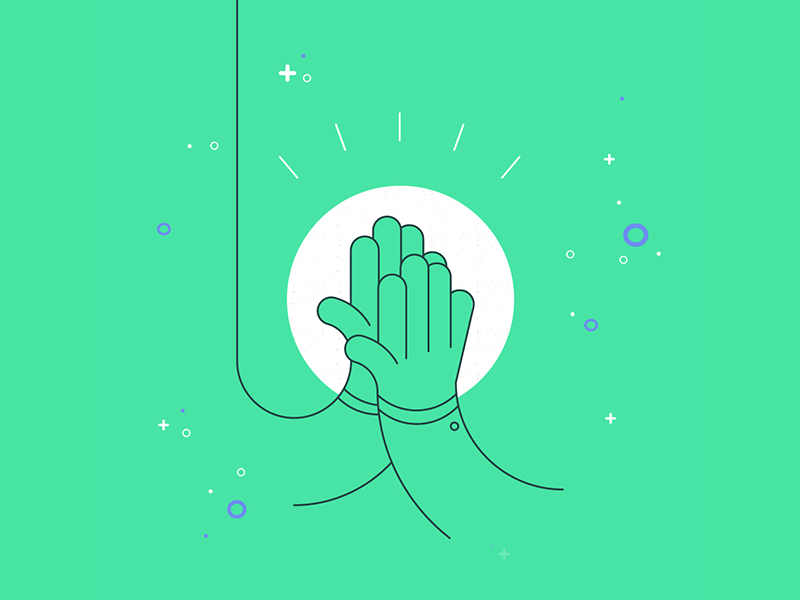 Great Job! design done green hands illustration vector