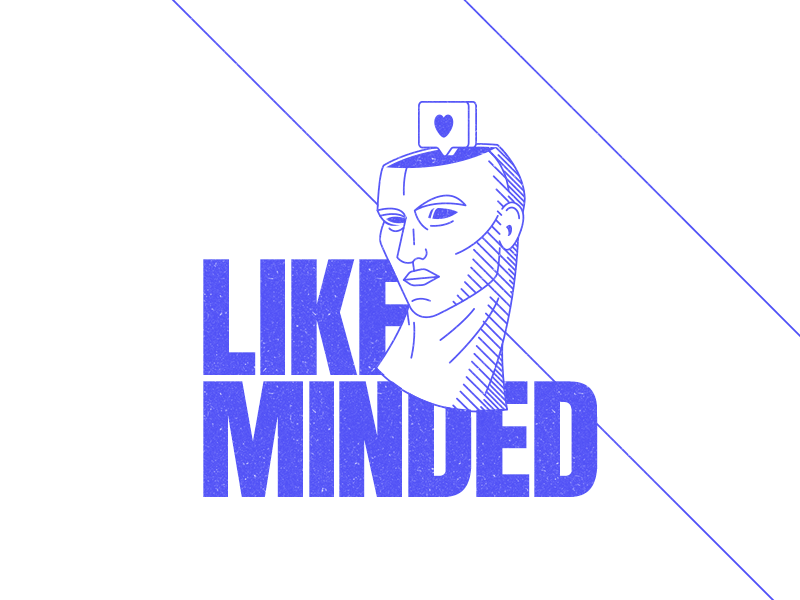 Like Minded animation character icon illustration illustrator instagram like likes logo man minimal ronen cohen social vector
