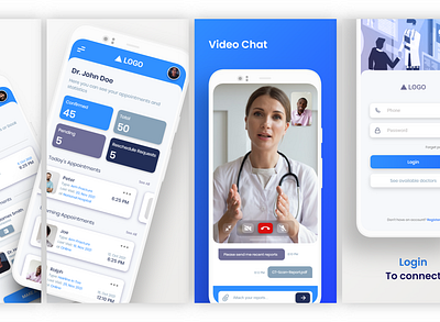 Remote Doctor Application UI ui ui design