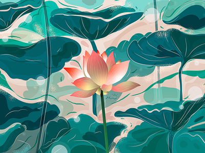 Lotus flower design illustration vector