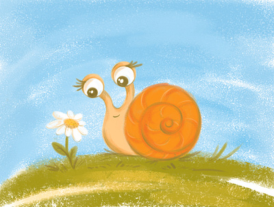 cute snail) illustration art kids illustration photoshop snail