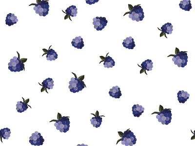 seamless vector pattern with blackberries