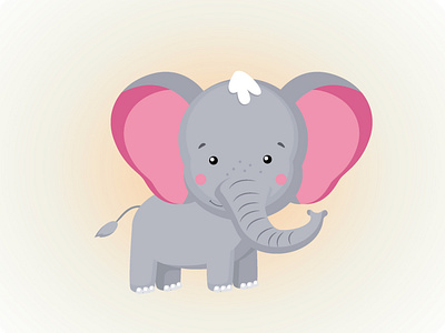 2/6 adobe illustrator animal children illustration cute elephant graphic design grey illustration illustrator jumbo vector vector illustration vectorart