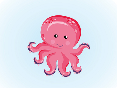 4/5 adobe illustrator art artist character cute digital illustration drawing fish graphic design illustration illustrator octopus perfect pixel pink sea smile vector vector illustration vectorart