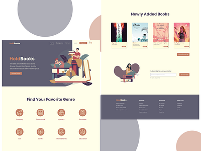 HoldBooks - Secondhand Book Store book book store frontend web web design