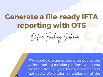 Generate a file-ready IFTA reporting with OTS ifta trucking truckingsoftware