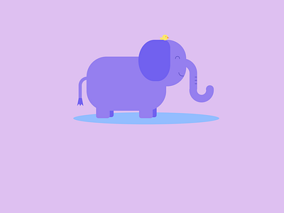 Elephant and little bird