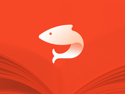 Polyfish Logo app icon branding fish icon logo orange polifish