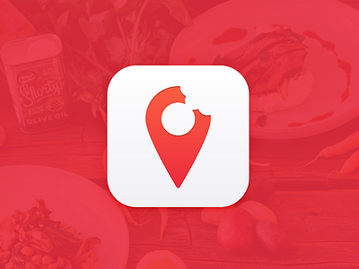 Appylicious app app icon food icon ios pin red