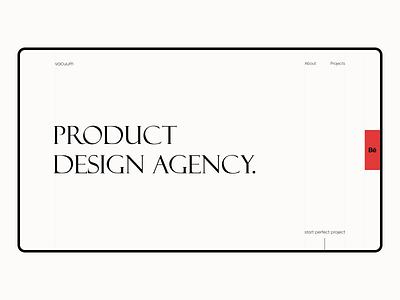 Minimal web-site design for Product design agency (Concept) agency branding concept concert design minimal ui web
