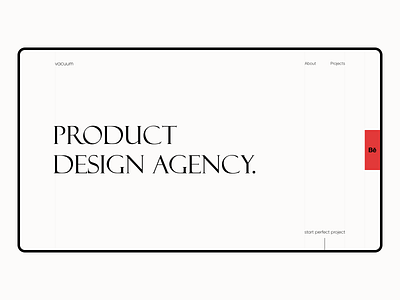 Minimal web-site design for Product design agency (Concept)