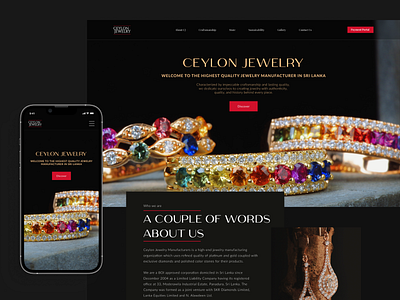 Ceylon Jewelry UI Design