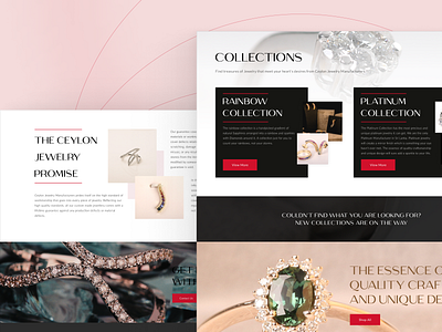 Ceylon Jewelry UI Design 3d branding design graphic design illustration jewelry ui ux vector