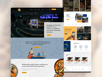 Restaurant Landing Page Design - Perera & Sons branding ui