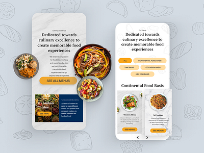 Restaurant App Design - Perera & Sons branding ui