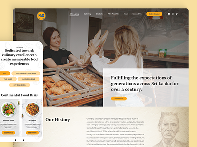 Restaurant Website Design UI - Perera & Sons branding design ui