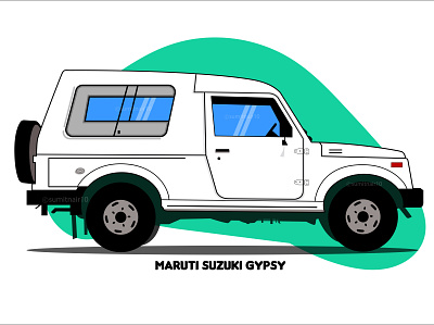 Maruti Suzuki Gypsy adobe adobe illustrator automobile automotive cars digitalart gypsy indian maruti maruti suzuki rallycar