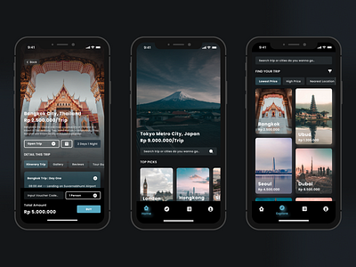 Online Trip App app application design online product travel trip ui ux web website