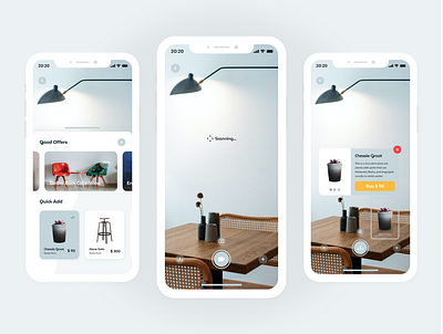 AR on Furnitures App app application design furniture product ui ui design ux