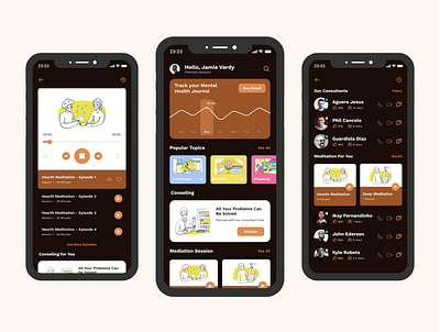 Mental Health App app application design health mental product ui ui design ux