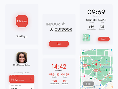 Fit&Run : Runner App for Smartwatch app application design product smartwatch ui ui design ux website