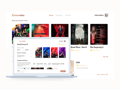 Cinematixx : Movie Ticket Booking Website app booking design movie product ticket ui ui design ux web website