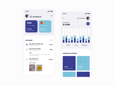 Money Management App application design product ui ui design ux