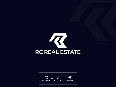 R and C letter Real State Logo