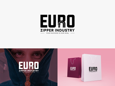 EURO ZIPER LOGO branding business chain logo clean company logo creative design garments identity industry logo logo logo inspirations minimal minimalist modern logo simple vector zipper logo